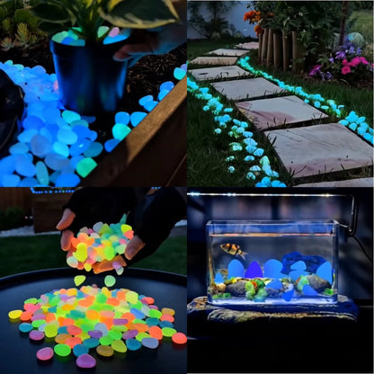 💥🌈Colorful Glow-in-the-Dark Garden Stones
