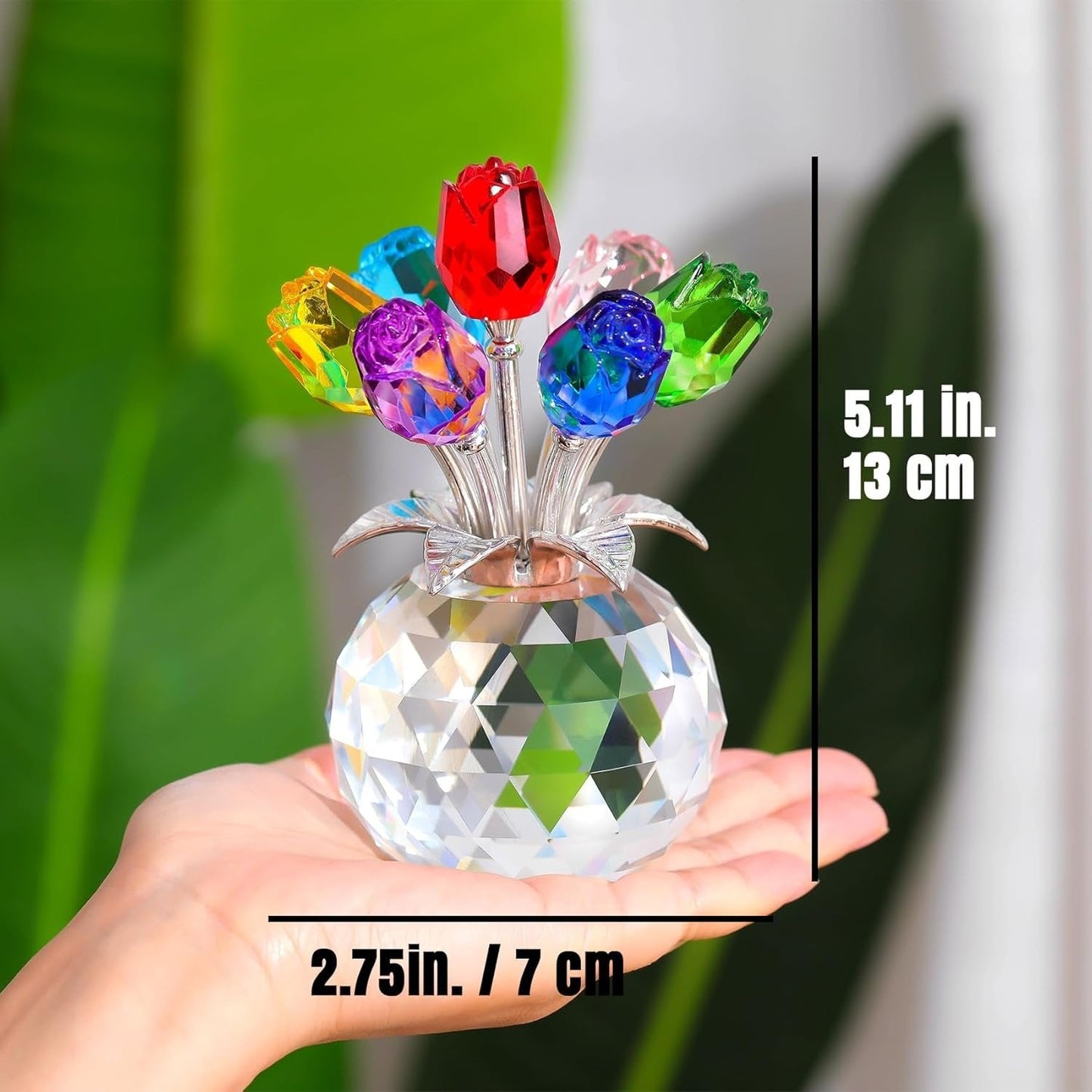 🌹Eternal Colorful Rose Ornament – A timeless symbol of love and elegance✨