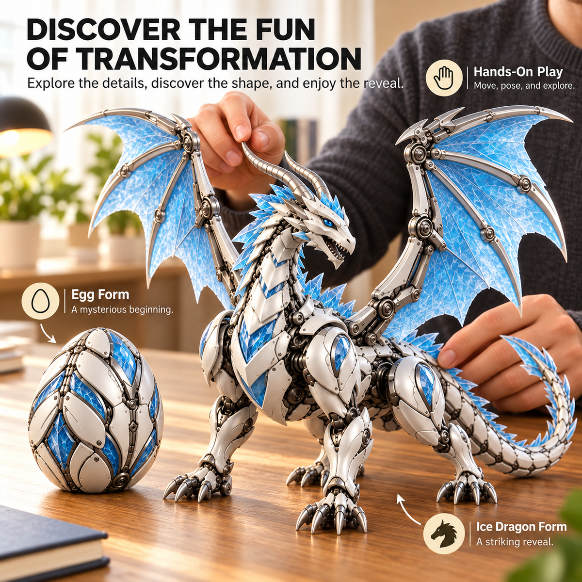 Mythic Beasts – 2-in-1 Transforming Egg Fantasy Figures✨