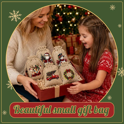 🎄Christmas Drawstring Gift Bags - Pull, Tie, and Make Every Little Gift Feel More Festive🎁