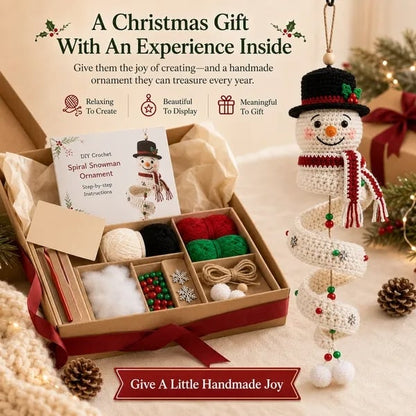 ☃️Last day 50% OFF - DIY spiral crochet snowman set