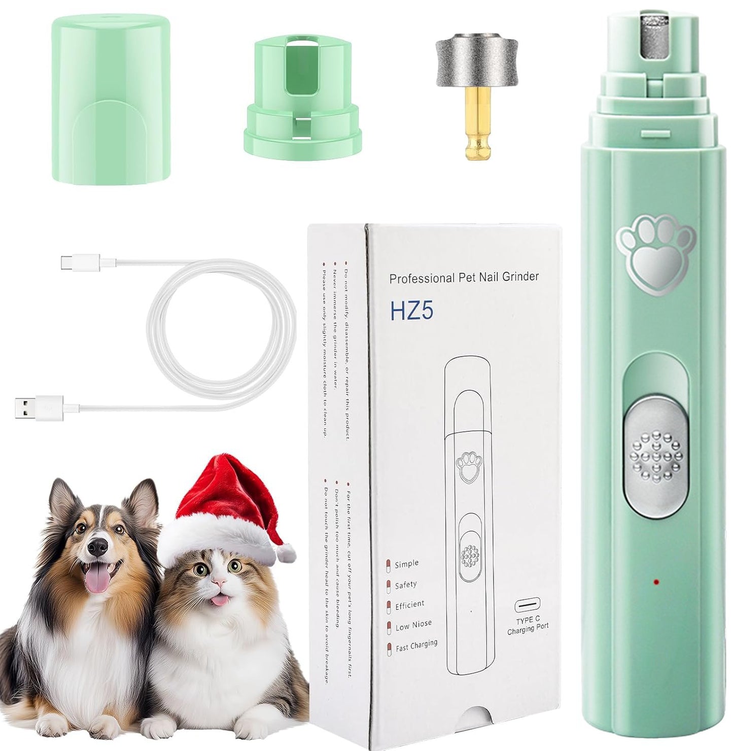 ⏰Trim Nails Like a Vet Pro! ✂️🏆 | Smart LED Pet Grinder - See Blood Vessels, Zero Ouch Guarantee