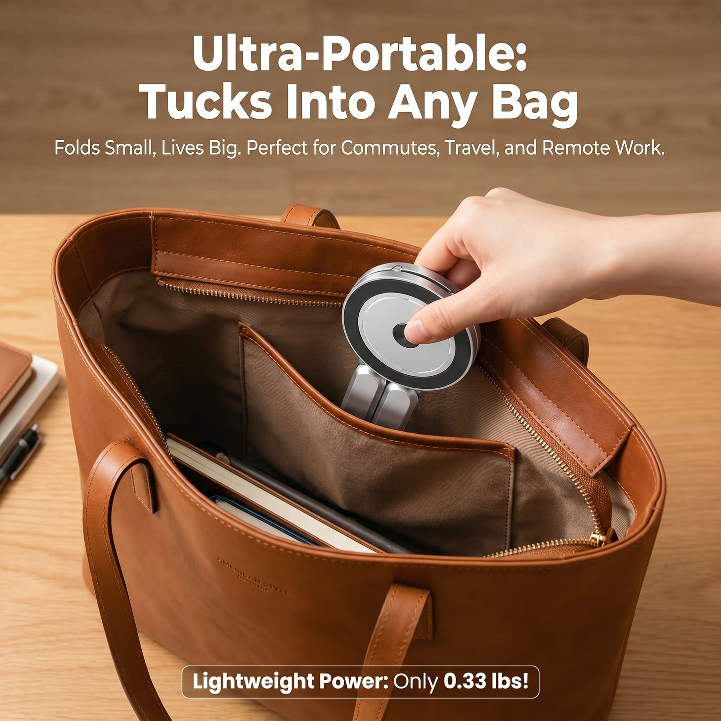 Adjustable Foldable Laptop Stand with Magnetic Phone Holder – Ergonomic & Portable