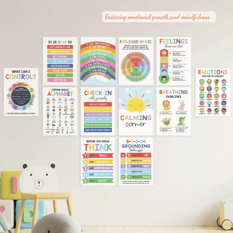 Calming Corner Posters- 12 Pcs