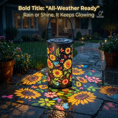 ✨Solar Lanterns with Projection – Sunflower & Butterfly Ground Art Lights
