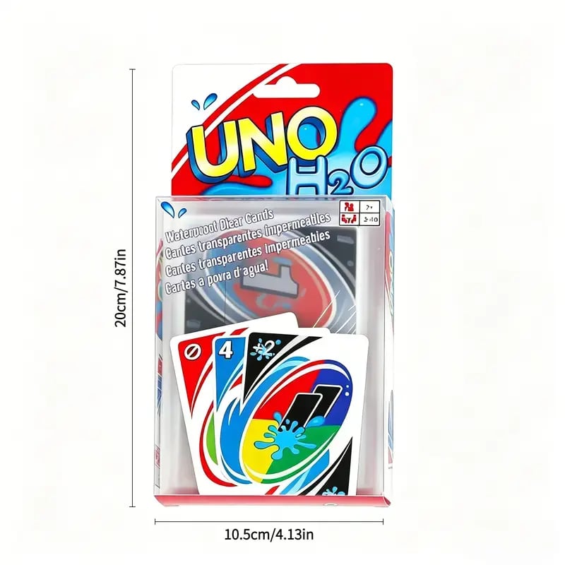💦Waterproof Clear UNO Plastic Playing Cards - 🔄for Swimming Pool, Beach Party