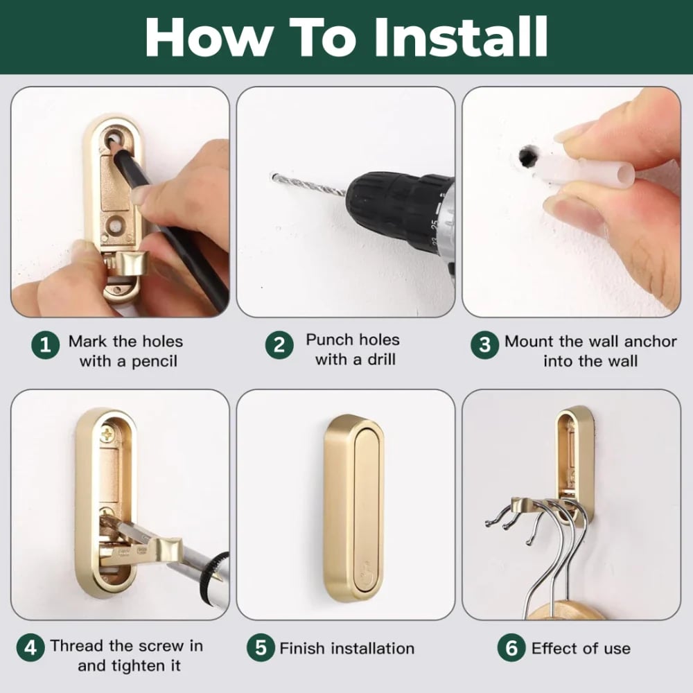 Folding Wall Hooks