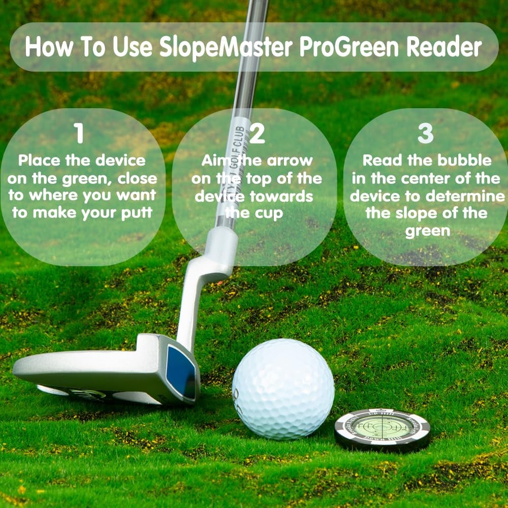 🎁🔥Golf Hat Clip Ball Marker with High Precision Green Reading Aid Golf Accessories for Men Women