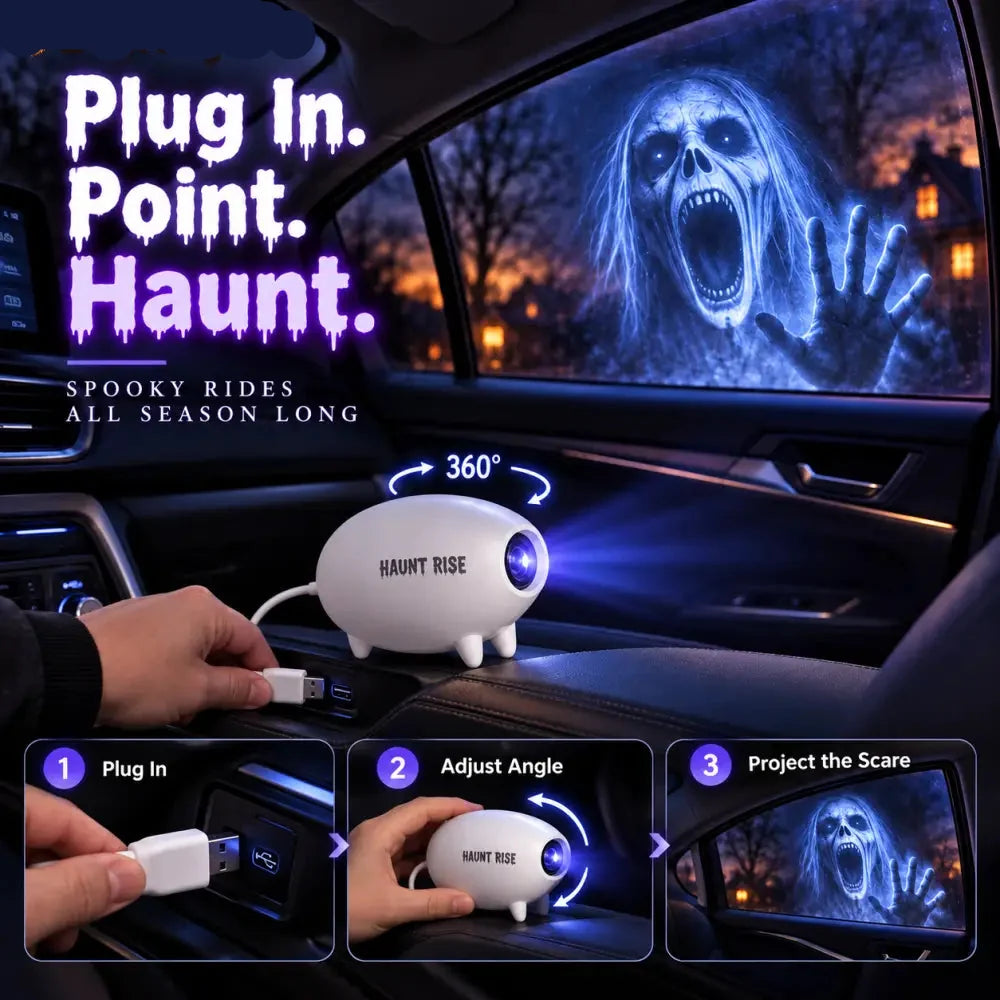 🎃 Halloween Window Projector ✨ 16 Spooky Films USB Powered Holiday Decor