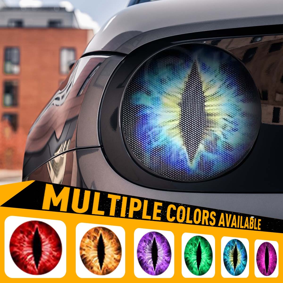 💀 Beast Eyes Mesh Car Headlight Stickers 🚘