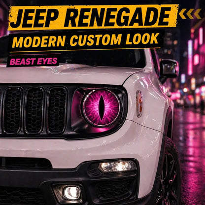 💀 Beast Eyes Mesh Car Headlight Stickers 🚘