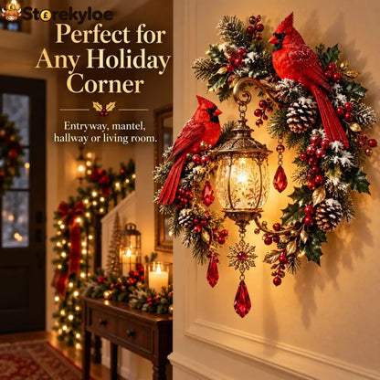 🔥Last Day 49% OFF🔥Cardinal Christmas Lantern Glow™ – Lighted Holiday Wall Decor