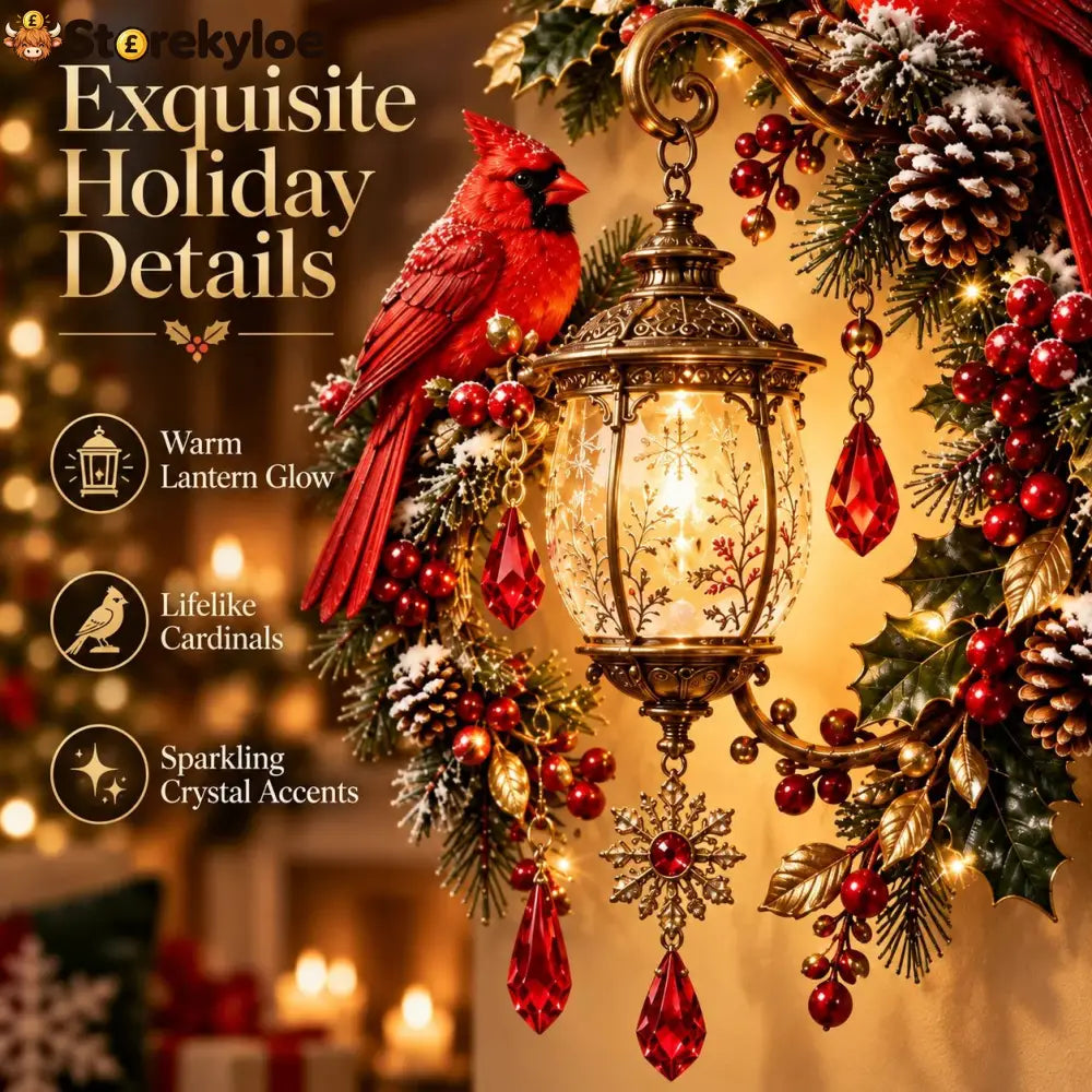 🔥Last Day 49% OFF🔥Cardinal Christmas Lantern Glow™ – Lighted Holiday Wall Decor