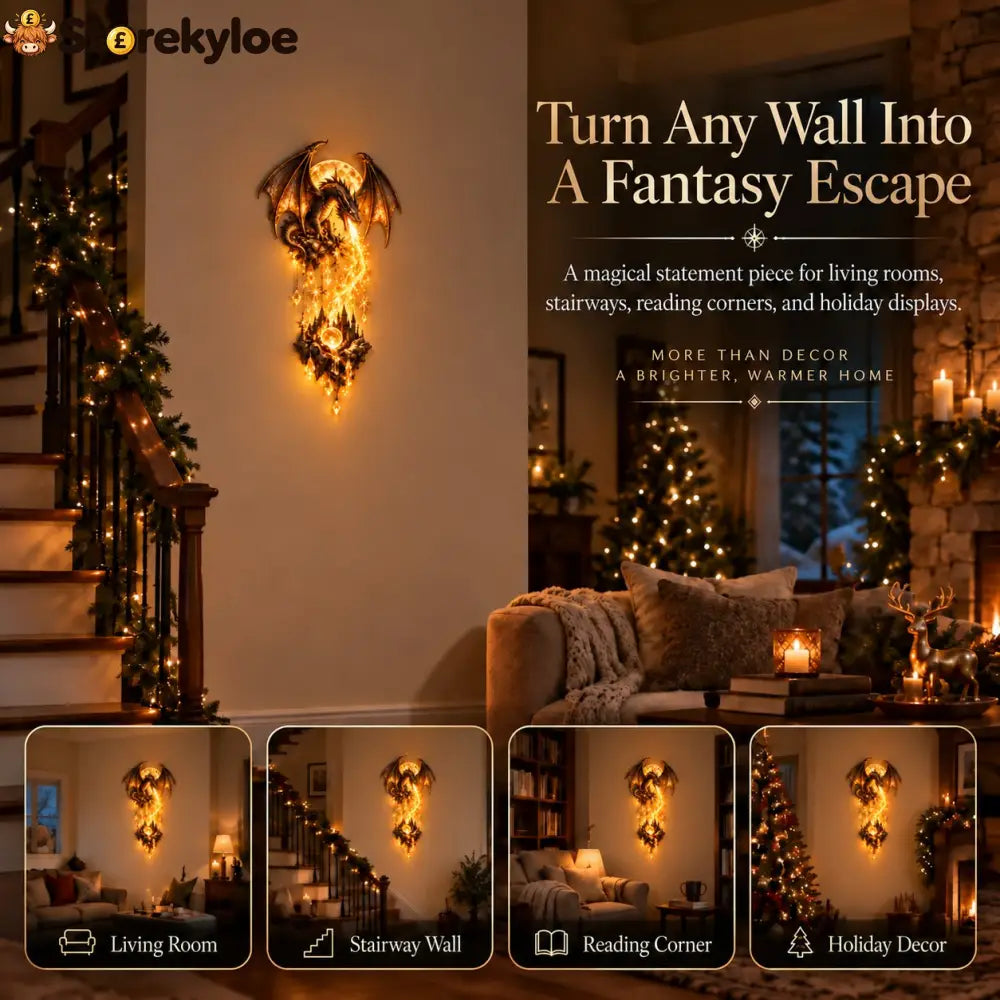 🔥 Last Day 49% OFF – 🐉 Dragonfire Moonlight Wall Lamp | Enchanted Fantasy Castle Decor 🌙 - Hot sale🔥