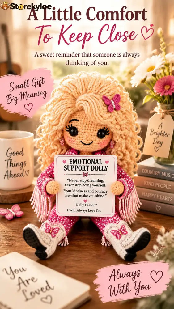 🔥LAST DAY 49% OFF - 💗Hand‑Crocheted Emotional Support Comfort Doll | Country Music Inspired Uplifting Encouragement