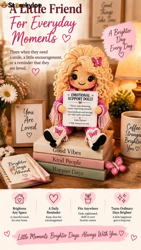 🔥LAST DAY 49% OFF - 💗Hand‑Crocheted Emotional Support Comfort Doll | Country Music Inspired Uplifting Encouragement