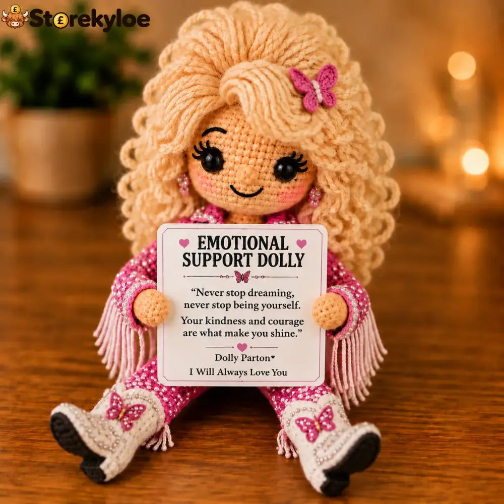 🔥LAST DAY 49% OFF - 💗Hand‑Crocheted Emotional Support Comfort Doll | Country Music Inspired Uplifting Encouragement
