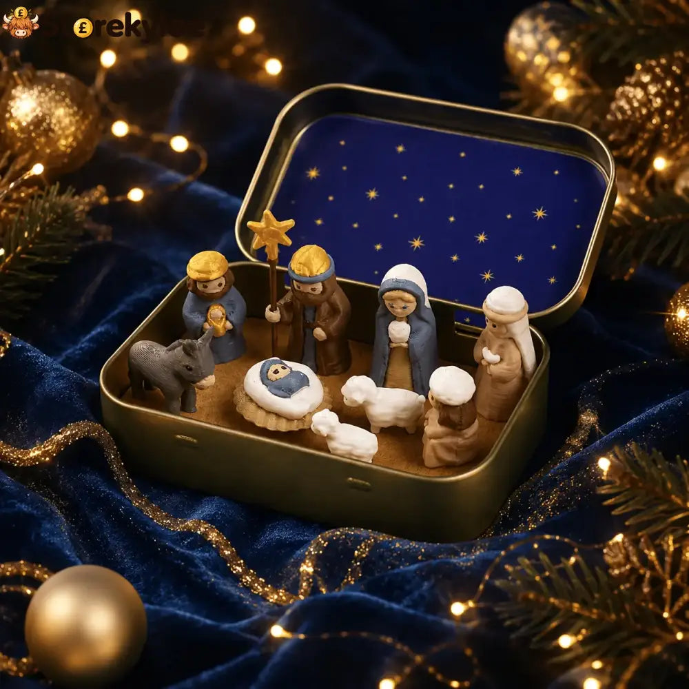 🎁Last Day 49% OFF🎄✝️Mini Christmas Nativity Set in a Tin Box - style 2