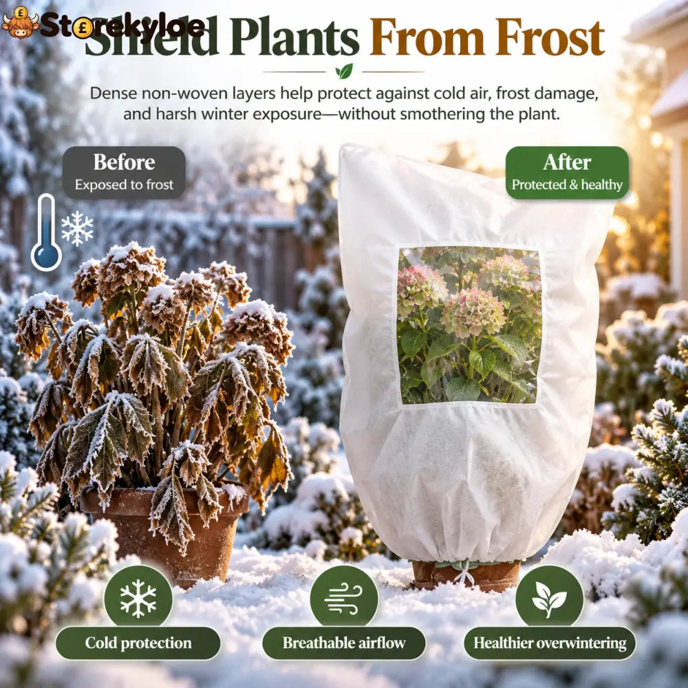 Plant Frost Cover Nonwoven Reusable Warm Shrubs Blanket - Plant Frost Cover
