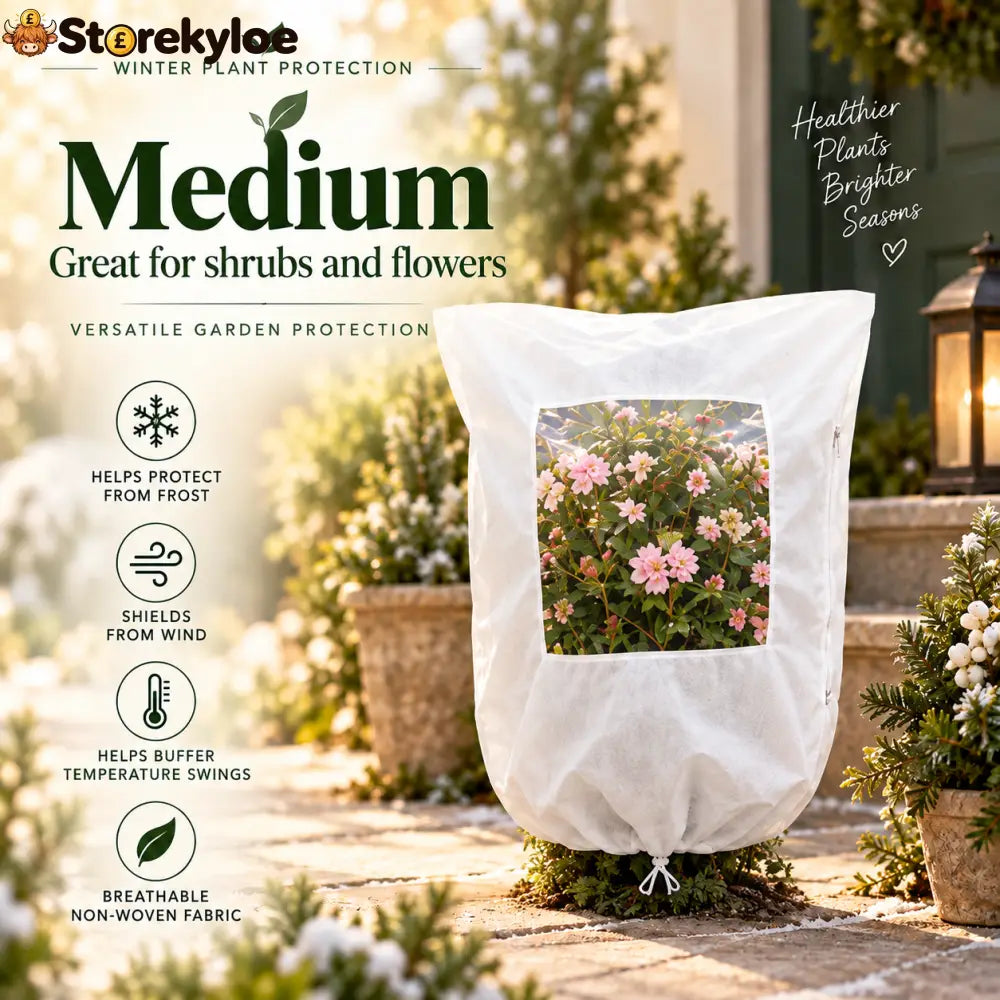 Plant Frost Cover Nonwoven Reusable Warm Shrubs Blanket - Medium - Plant Frost Cover
