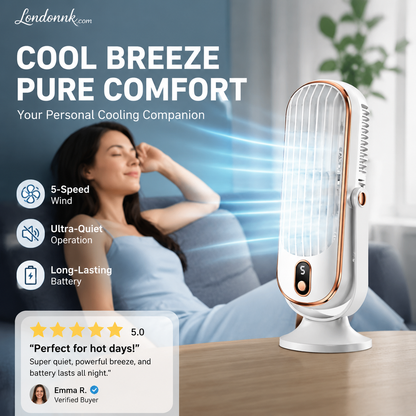 🥳2026 HOT SALE🥳💞50K+ SOLD!💨🌙 49% OFF! Portable Table Fan – 5 speeds, ultra‑quiet, gentle breeze. Perfect for bedroom or office. Stay cool without noise! 😴✨