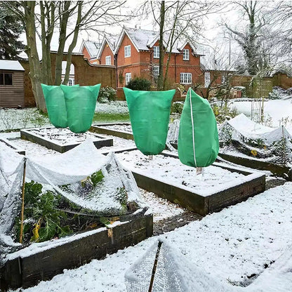 🎃Halloween Offer: 50% Off!🌿Plant Protection Covers with Drawstring – Breathable Winter Fleece Jackets