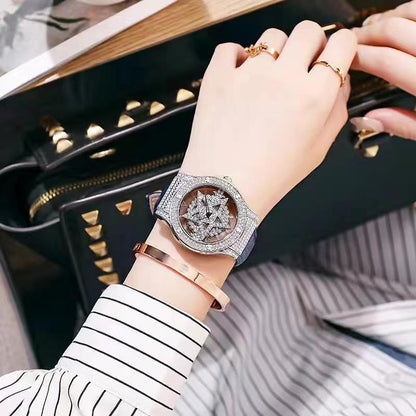 ⌚💥 Fashion Dress Watch Rhinestone Dial – Quartz Movement, 30M Waterproof, Adjustable Clasp ✨