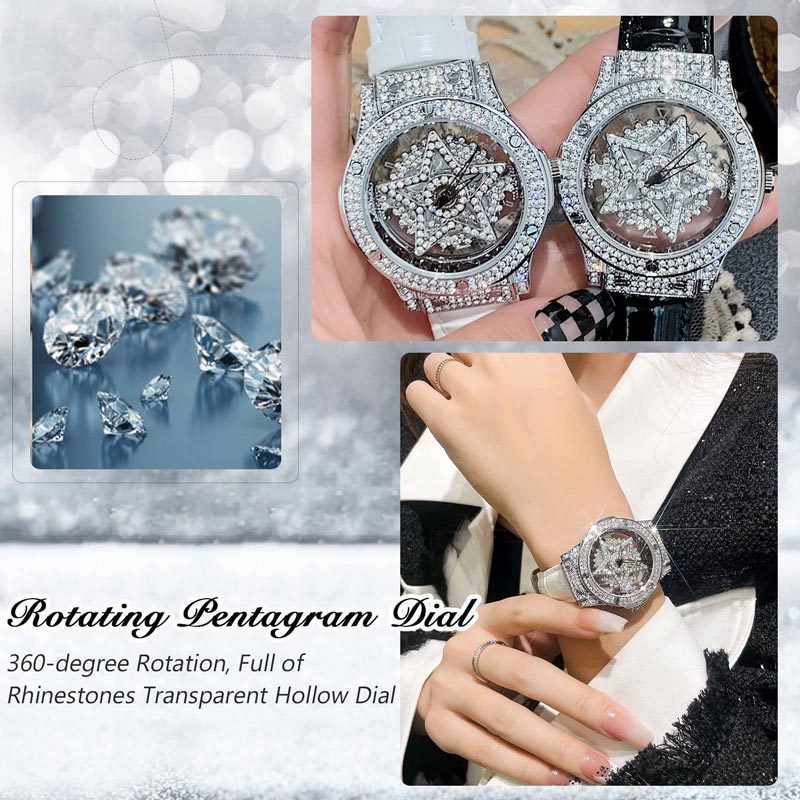 ⌚💥 Fashion Dress Watch Rhinestone Dial – Quartz Movement, 30M Waterproof, Adjustable Clasp ✨