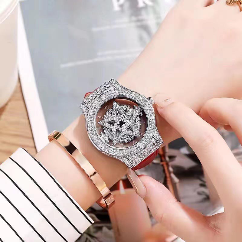 ⌚💥 Fashion Dress Watch Rhinestone Dial – Quartz Movement, 30M Waterproof, Adjustable Clasp ✨