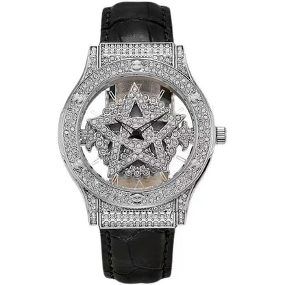 ⌚💥 Fashion Dress Watch Rhinestone Dial – Quartz Movement, 30M Waterproof, Adjustable Clasp ✨