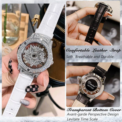 ⌚💥 Fashion Dress Watch Rhinestone Dial – Quartz Movement, 30M Waterproof, Adjustable Clasp ✨