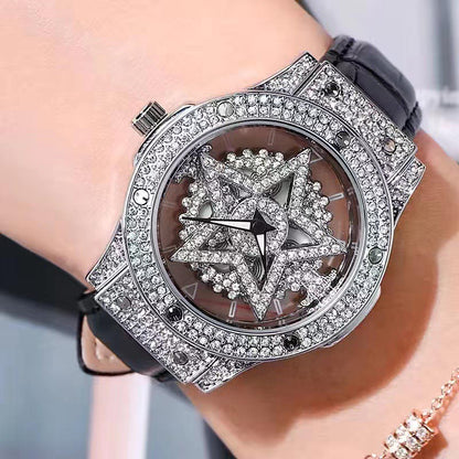 ⌚💥 Fashion Dress Watch Rhinestone Dial – Quartz Movement, 30M Waterproof, Adjustable Clasp ✨