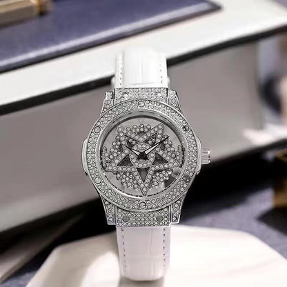 ⌚💥 Fashion Dress Watch Rhinestone Dial – Quartz Movement, 30M Waterproof, Adjustable Clasp ✨
