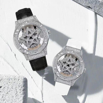 ⌚💥 Fashion Dress Watch Rhinestone Dial – Quartz Movement, 30M Waterproof, Adjustable Clasp ✨