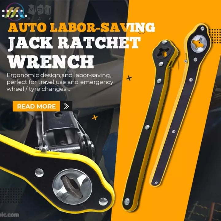 🔥Hot Sale🔧🛞Auto Labor-saving Jack Ratchet Wrench