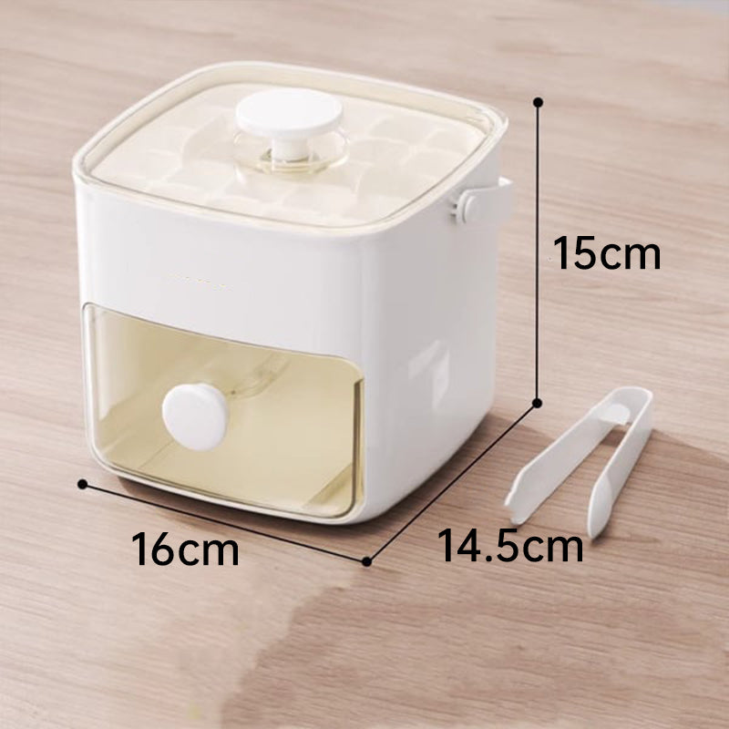 🔥Essentials for Summer🧊2 Tier Convenient Push-In Ice Cube Mold with Tray Case❄️🍹