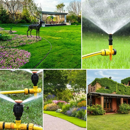 🏡 Last Day Special Price £14.99 !🏆 BUY 2 GET 1 FREE✨360° Rotation Auto Irrigation System Garden Lawn Sprinkler Patio