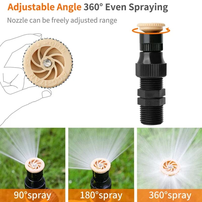 🏡 Last Day Special Price £14.99 !🏆 BUY 2 GET 1 FREE✨360° Rotation Auto Irrigation System Garden Lawn Sprinkler Patio