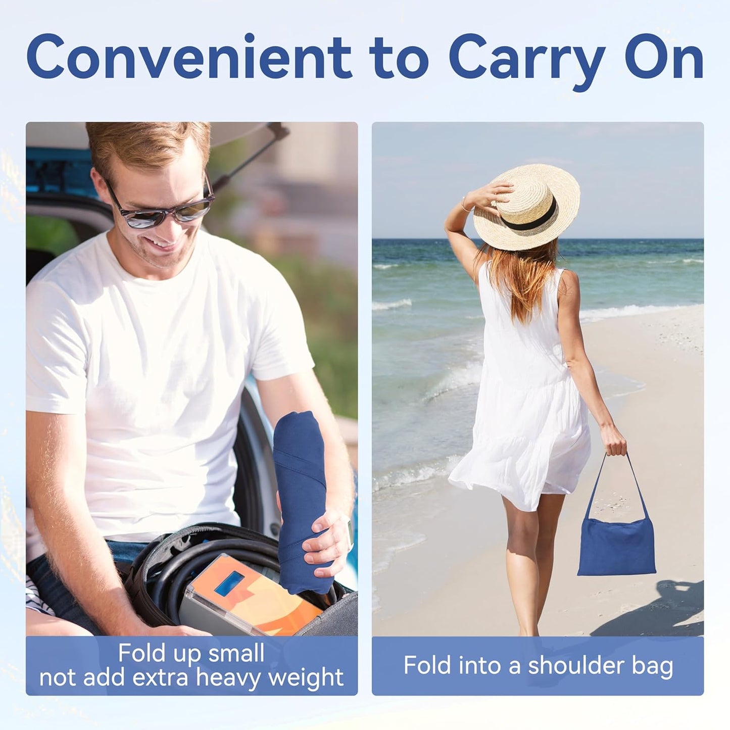 🏖️Summer Hot Sale🌞🌊Sun Lounger Towel in Bag with Pockets Storage
