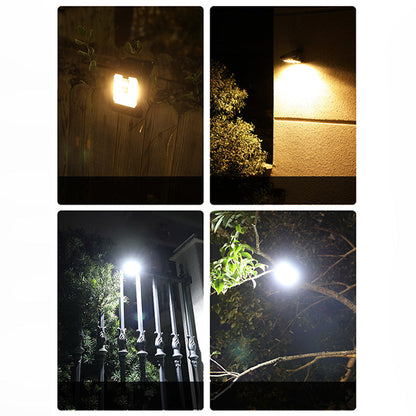 Outdoor solar-powered light with clip and motion sensor