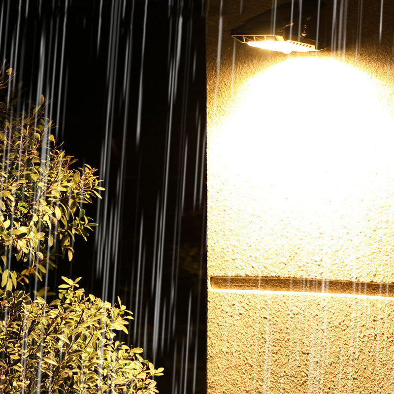 Outdoor solar-powered light with clip and motion sensor