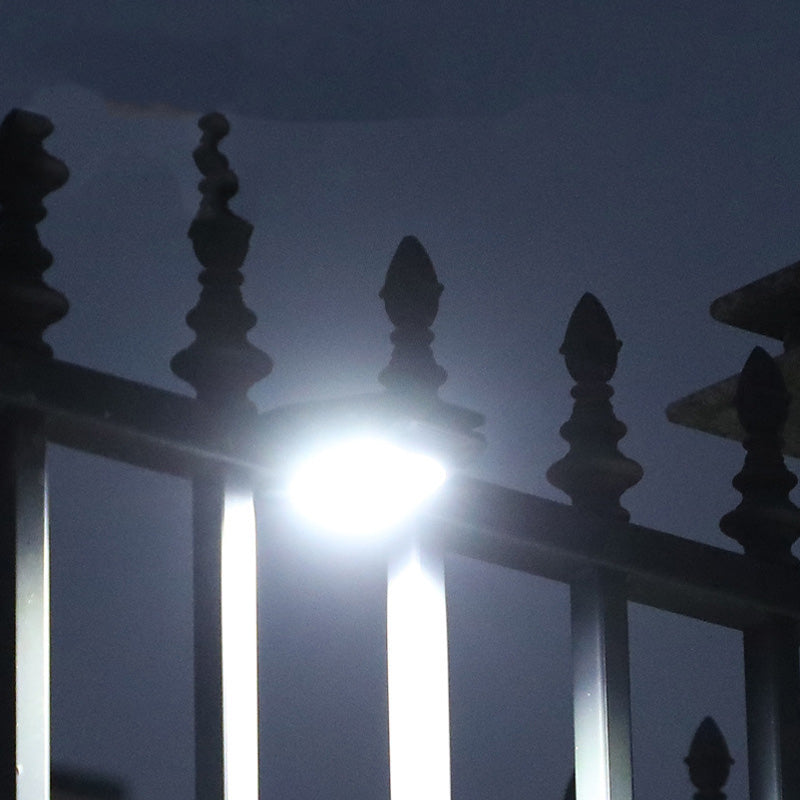 Outdoor solar-powered light with clip and motion sensor