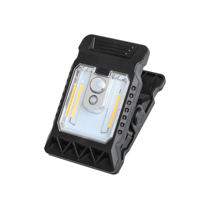 Outdoor solar-powered light with clip and motion sensor