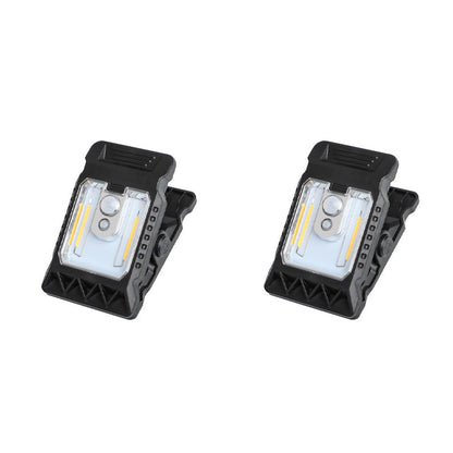 Outdoor solar-powered light with clip and motion sensor