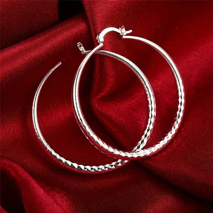 🎉 BUY 1 GET 1 FREE 🎁 Diamond-Cut Hoop Earrings for Women – Elegant, Sparkling 💎ond-Cut Hoop Earrings for Women