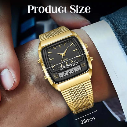 ⌚✨ Retro Style Square Face Multifunction Watch – Chronograph, Date Display & Classic Design 🕰️