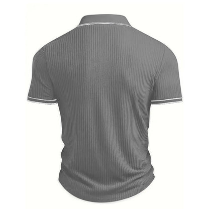 ☀️ Casual Short Sleeve Polo Shirt – Breathable Polyester, Modern Fit & Perfect for Relaxed Days 🏖️