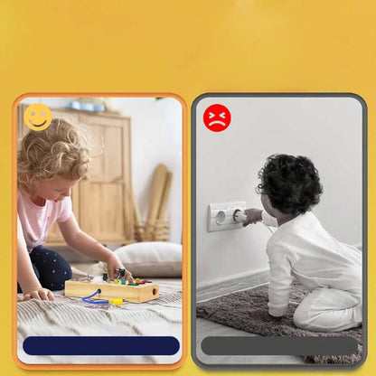 🔆 LED Light Wooden Busy Board – Switch & Button Sensory Toy, Montessori Early Learning, Best Gift for 1-3 Year Old Boys & Girls 🧒