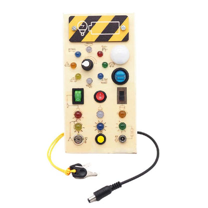 🔆 LED Light Wooden Busy Board – Switch & Button Sensory Toy, Montessori Early Learning, Best Gift for 1-3 Year Old Boys & Girls 🧒