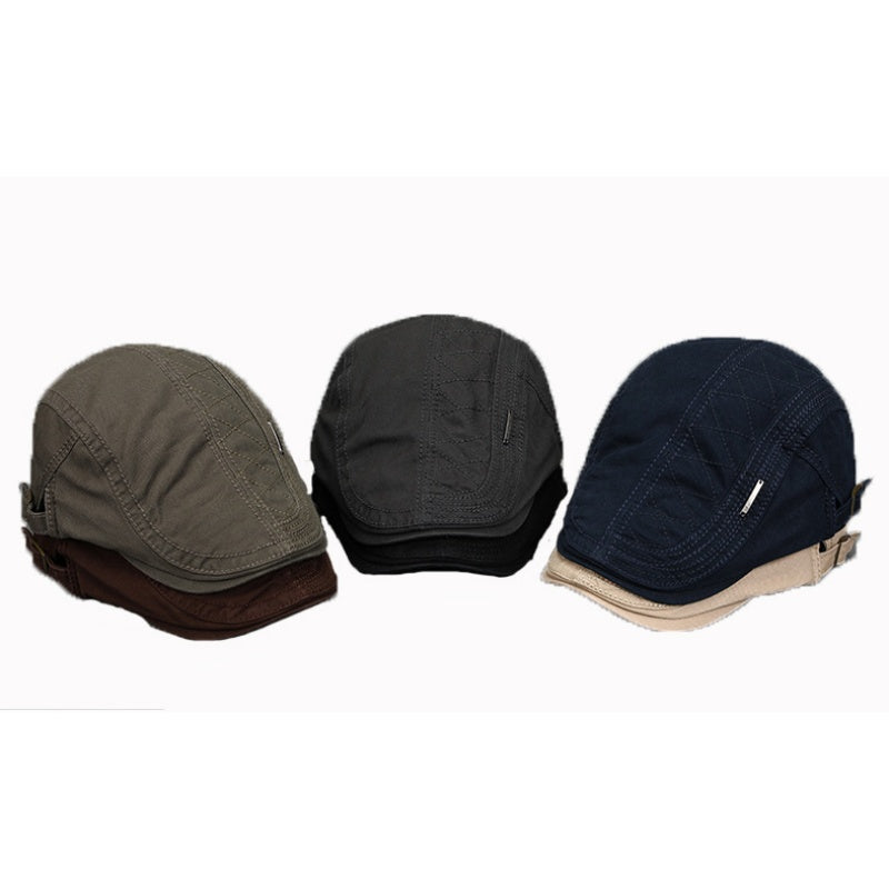 Men's Adjustable Breathable Flat-Brim Cap